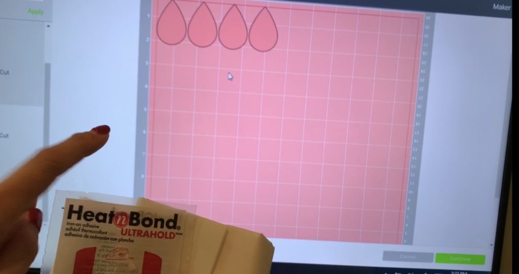 heat n bond for teardrop diy earrings