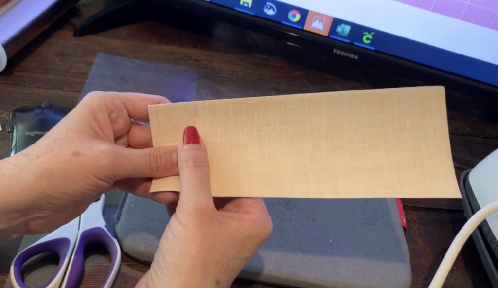 back of the Hobby Lobby faux leather