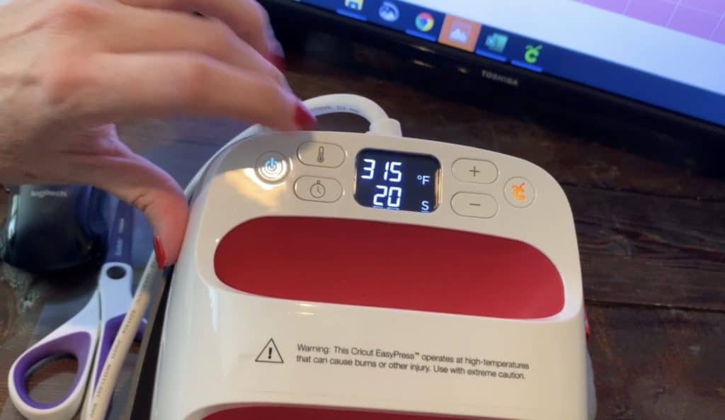 Cricut Easy Press on top of faux leather