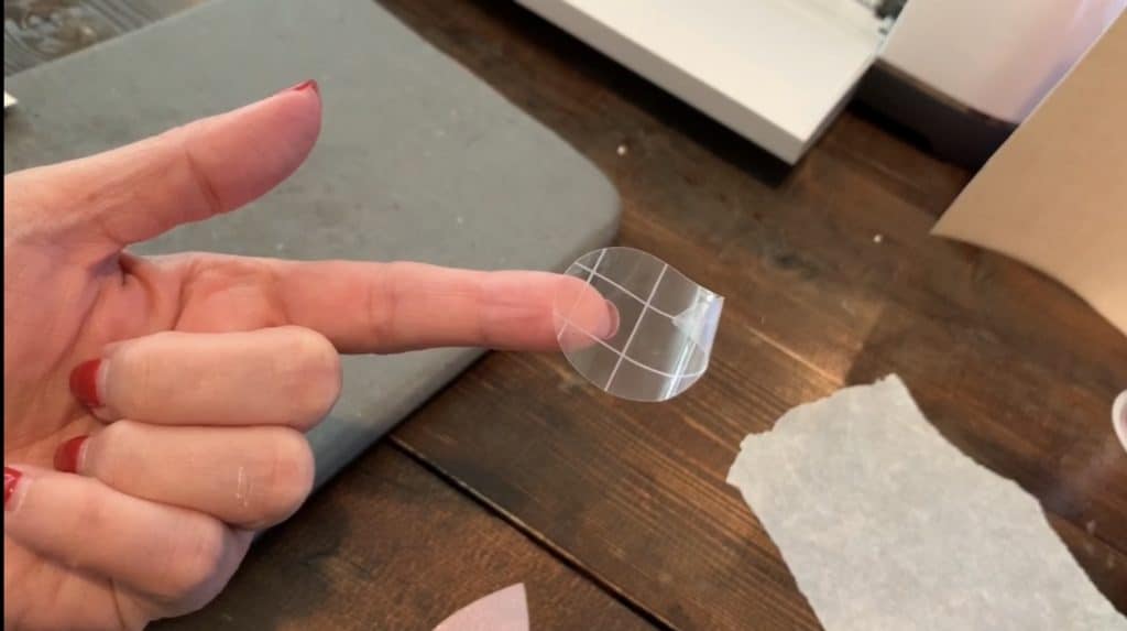 removing transfer paper from teardrop faux leather earrings