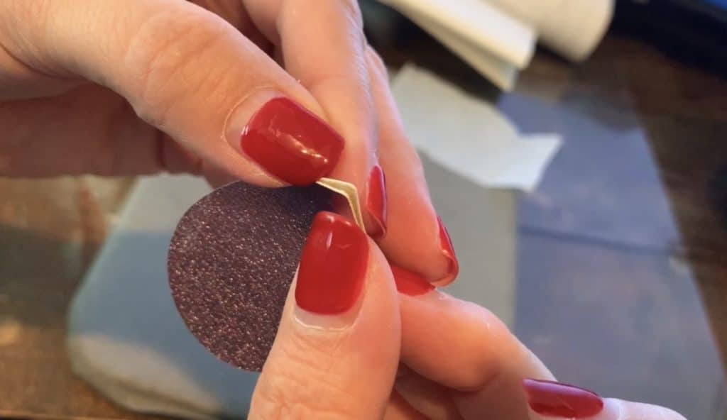 lining up a front and back teardrop earring