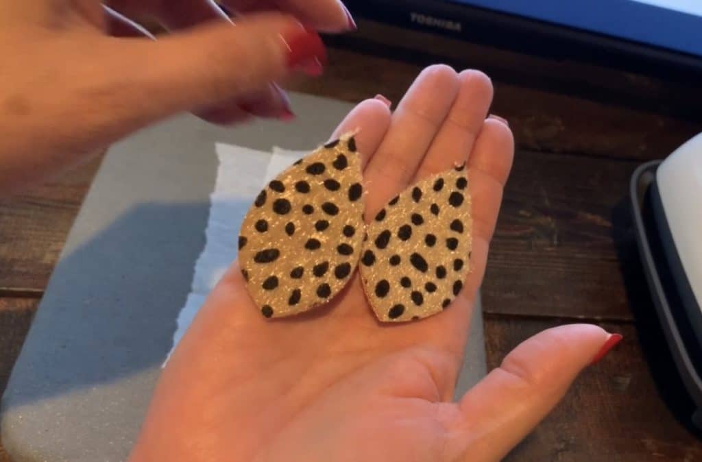 faux leather earrings