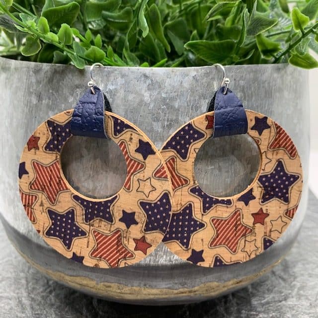 circle leather earrings diy