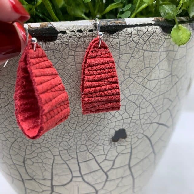 leather hoop earrings diy