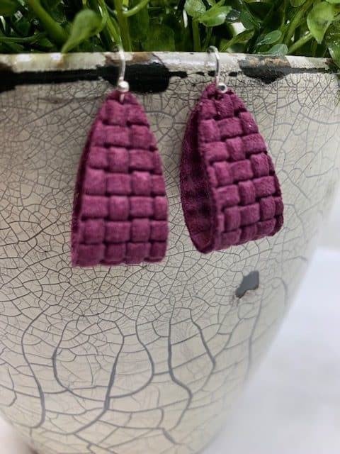 leather hoop earrings diy