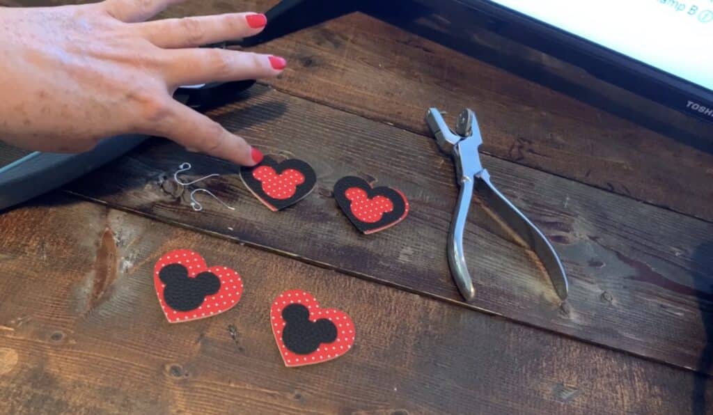 ready to put hooks on the diy disney leather earrings