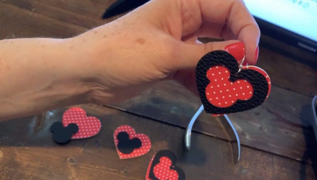 Disney faux leather earrings diy