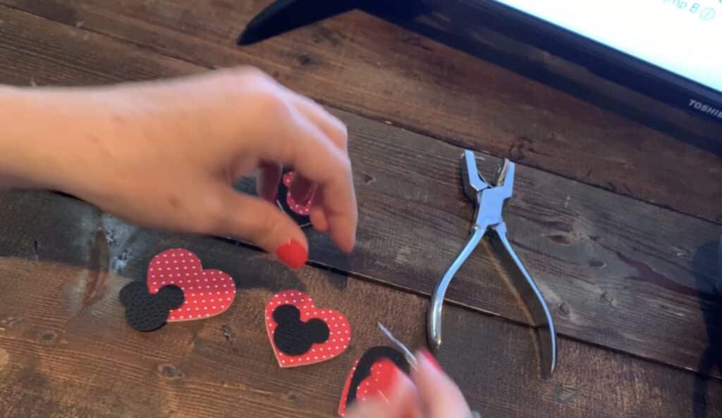 Disney faux leather earrings diy