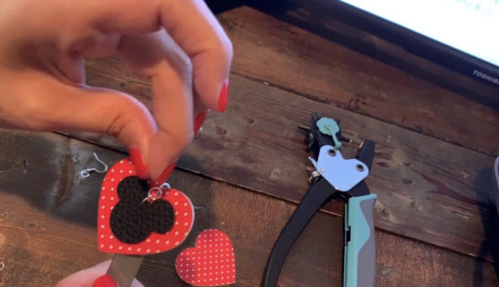 Disney faux leather earrings diy