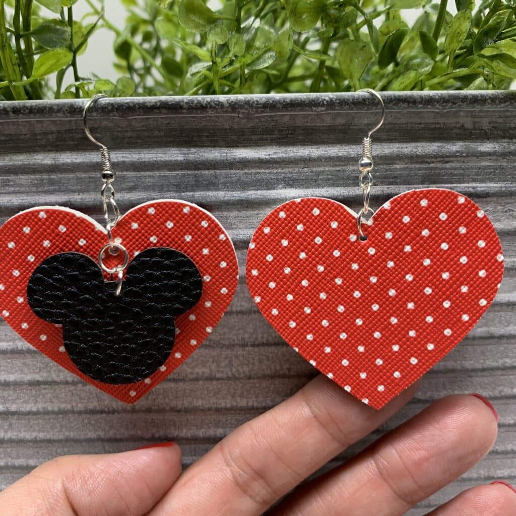 Disney faux leather earrings diy