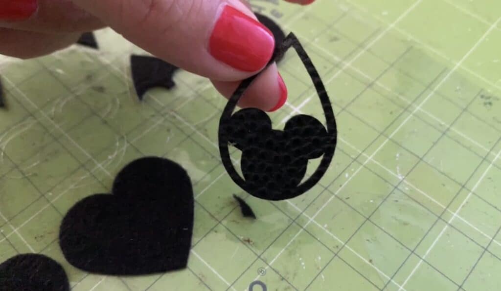 Disney faux leather earrings diy