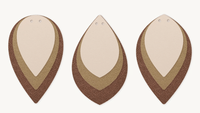 pinched leather earring svg