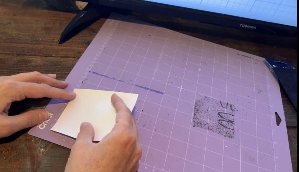 contact paper onto the mat