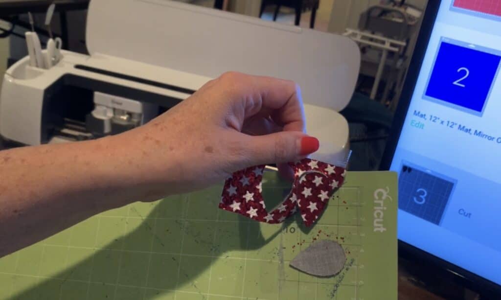 stars glitter faux leather cut into teardrops