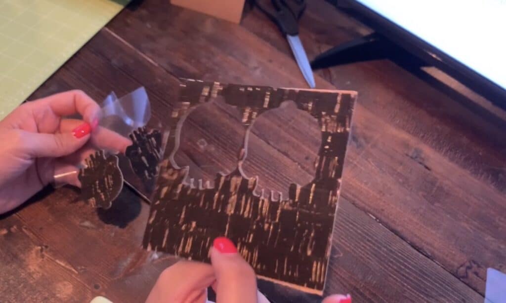 halloween earrings on a Cricut machine