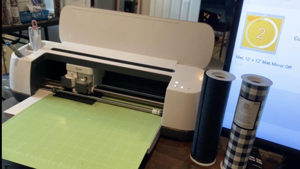 cutting faux leather in a Cricut machine