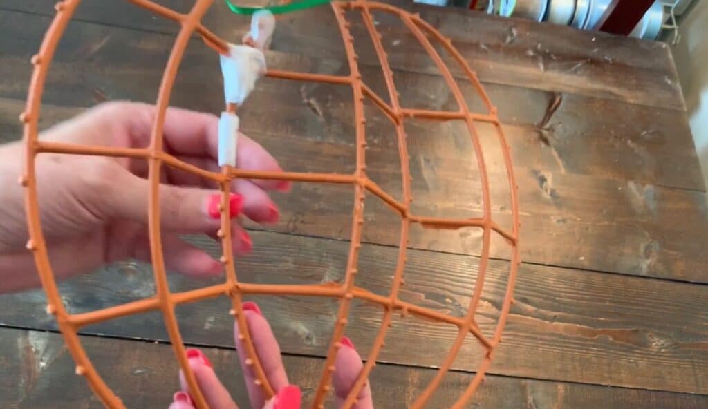 fixing the pumpkin wreath from dollar tree