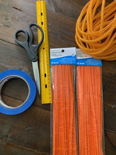 pumpkin mesh wreath diy supplies