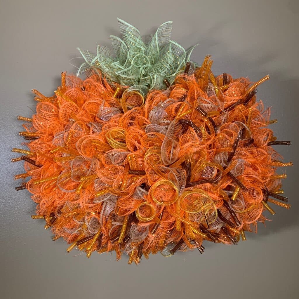 pumpkin mesh wreath diy
