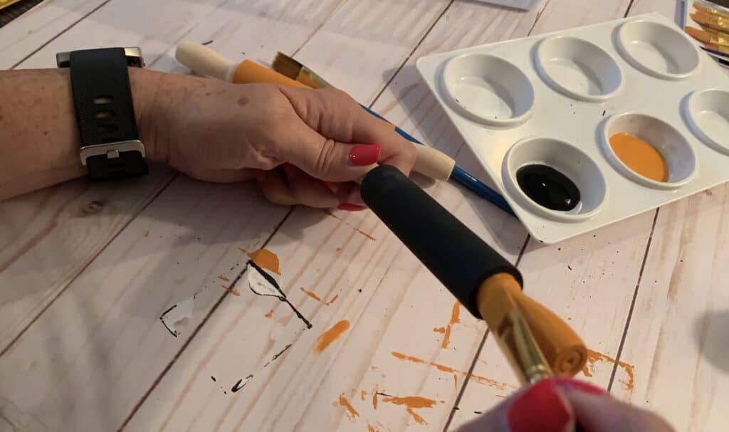 how to paint mini rolling pins