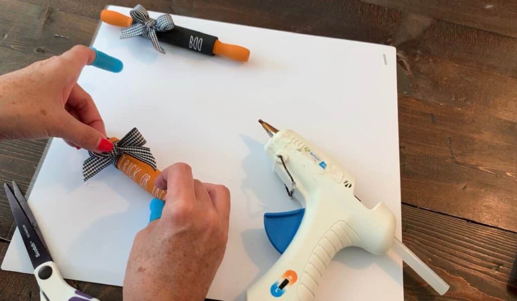 diy tiered tray decor with mini rolling pins