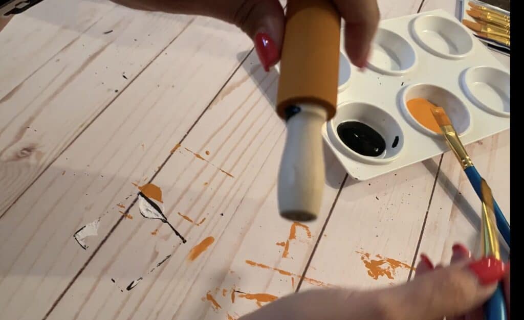 how to paint mini rolling pins