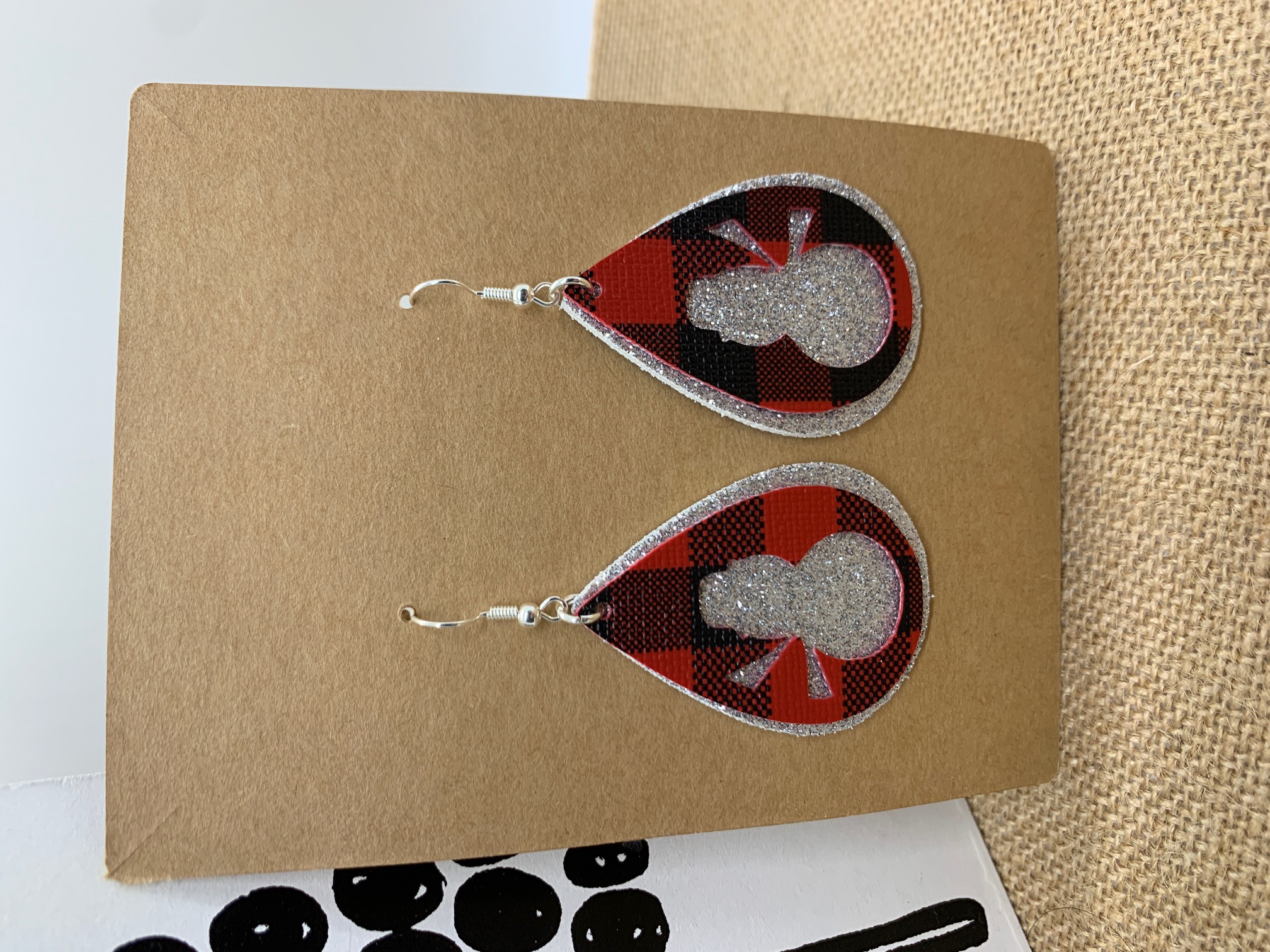 DIY Faux Leather Earrings Featuring Snowman - My Inspiration Corner