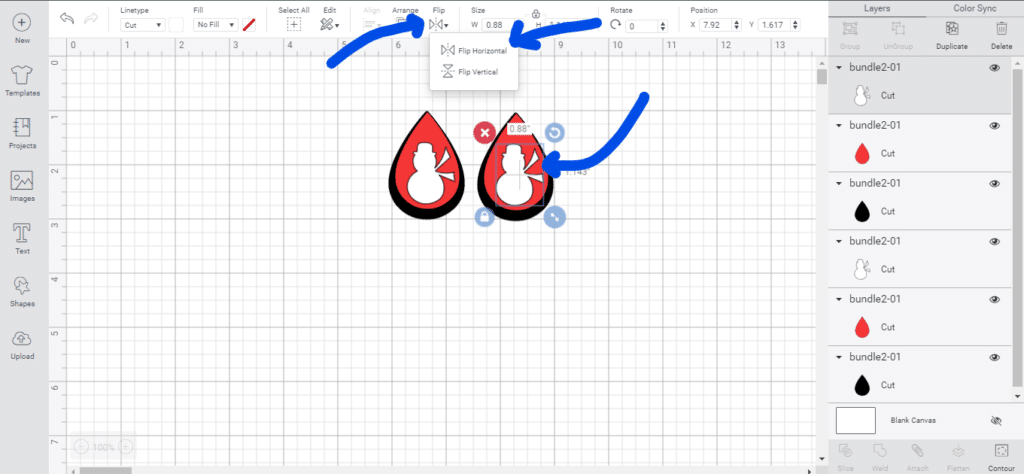 flip snowman scarf on the diy leather earrings