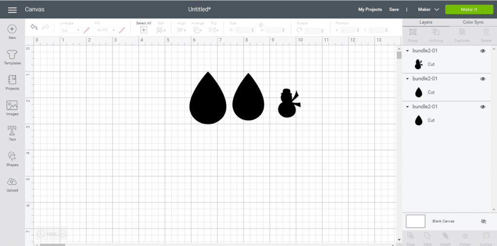 Creating the snowman for the snowman faux leather earrings