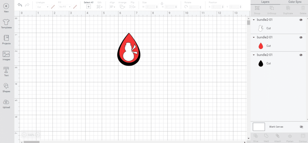 stacked faux leather earrings with iron on snowmans