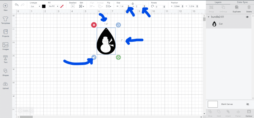 changing size of the snowman holiday leather earrings