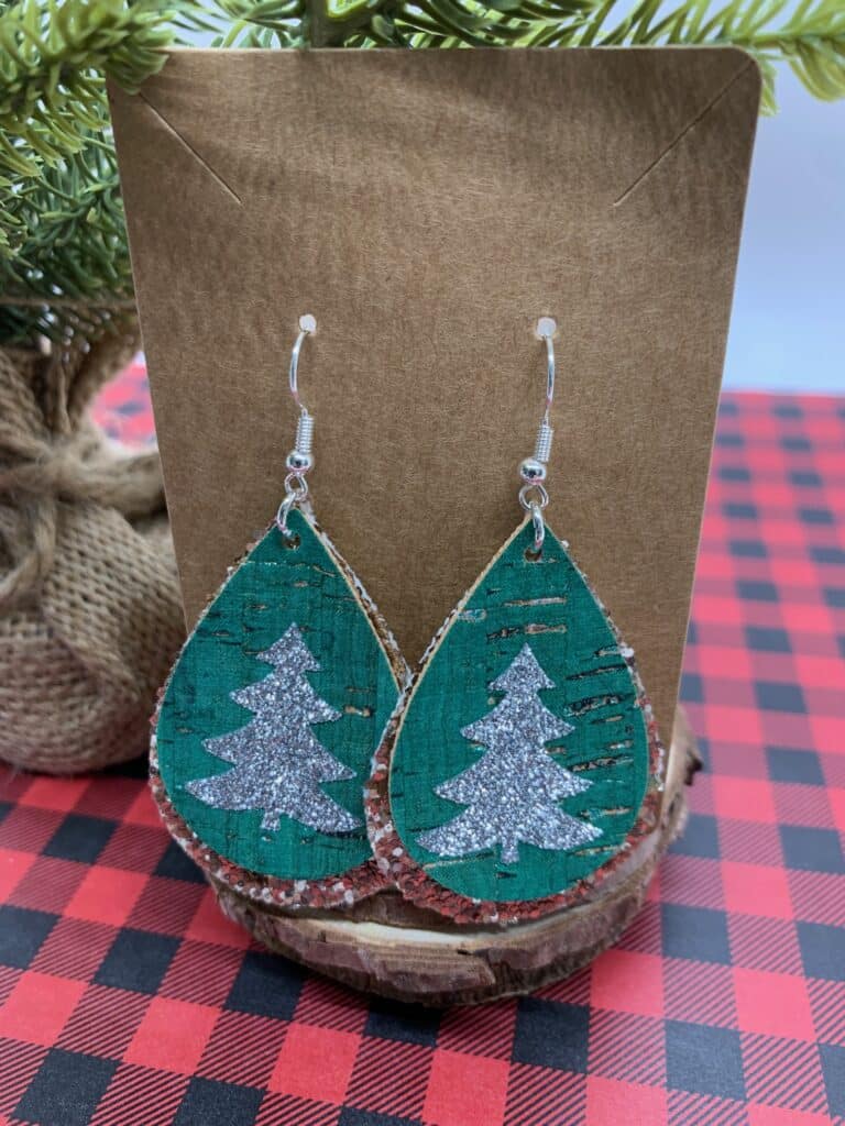 faux leather christmas earring ideas