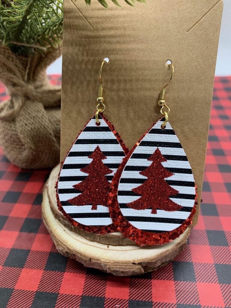 tree leather earrings diy