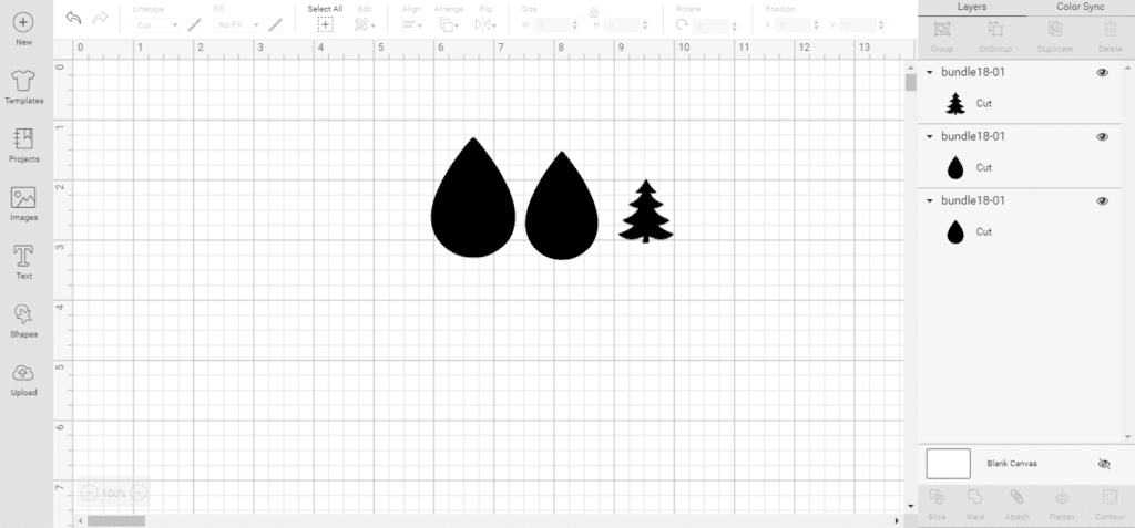 Faux leather earrings with Christmas Tree