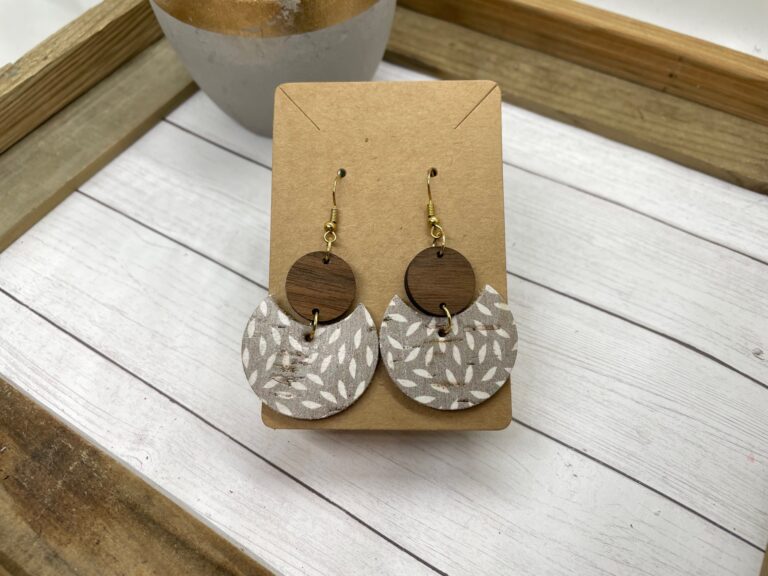 Leather Backed Cork Earrings DIY