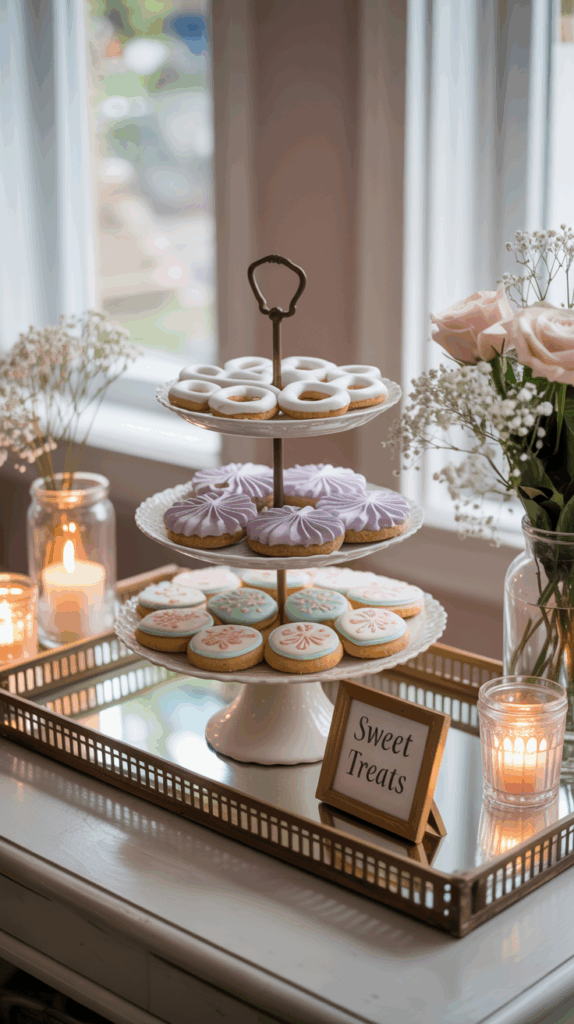 bridal shower dessert table