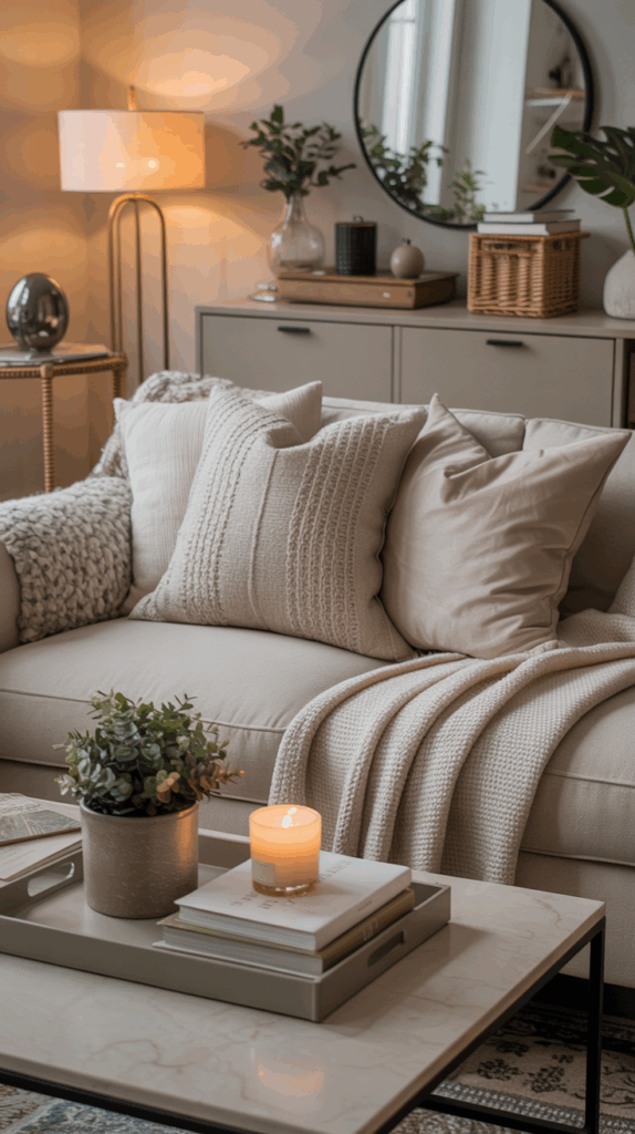 cozy living room without clutter