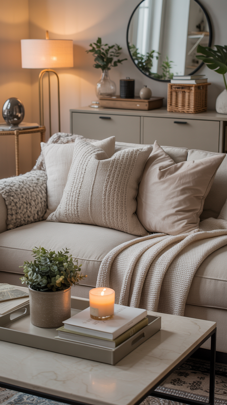 cozy living room without clutter