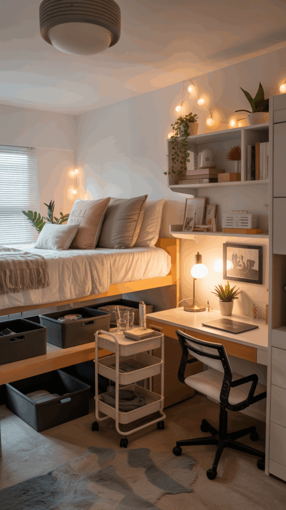 maximizing dorm space storage