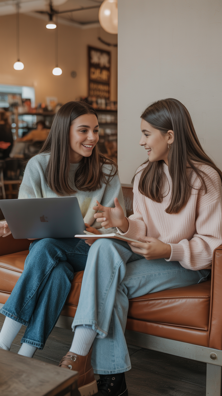 roommate friendly dorm decor conversations at coffee shop