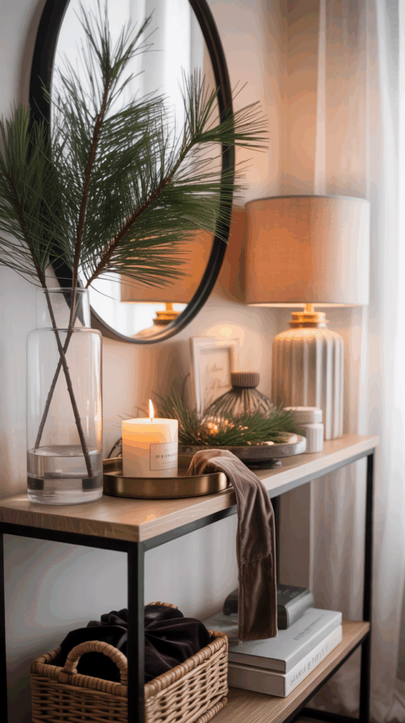 seasonal foyer styling winter