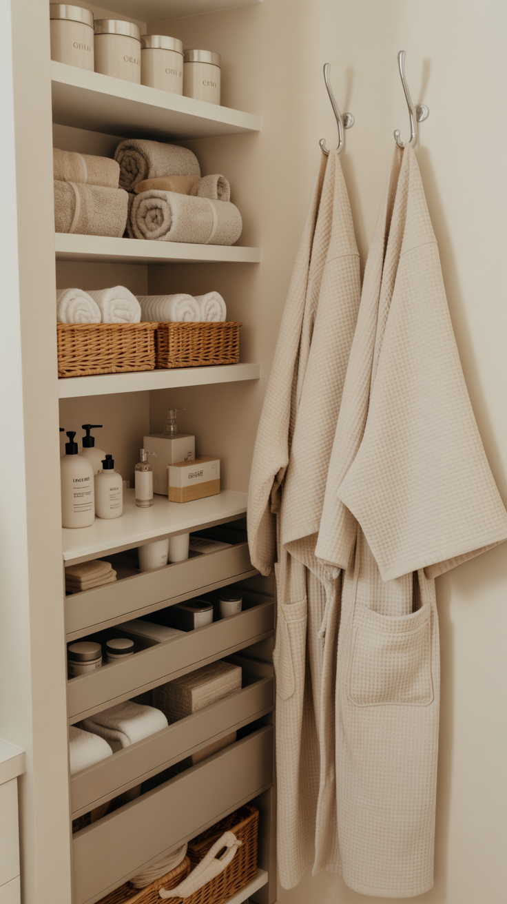 small bathroom storage ideas that still look styled