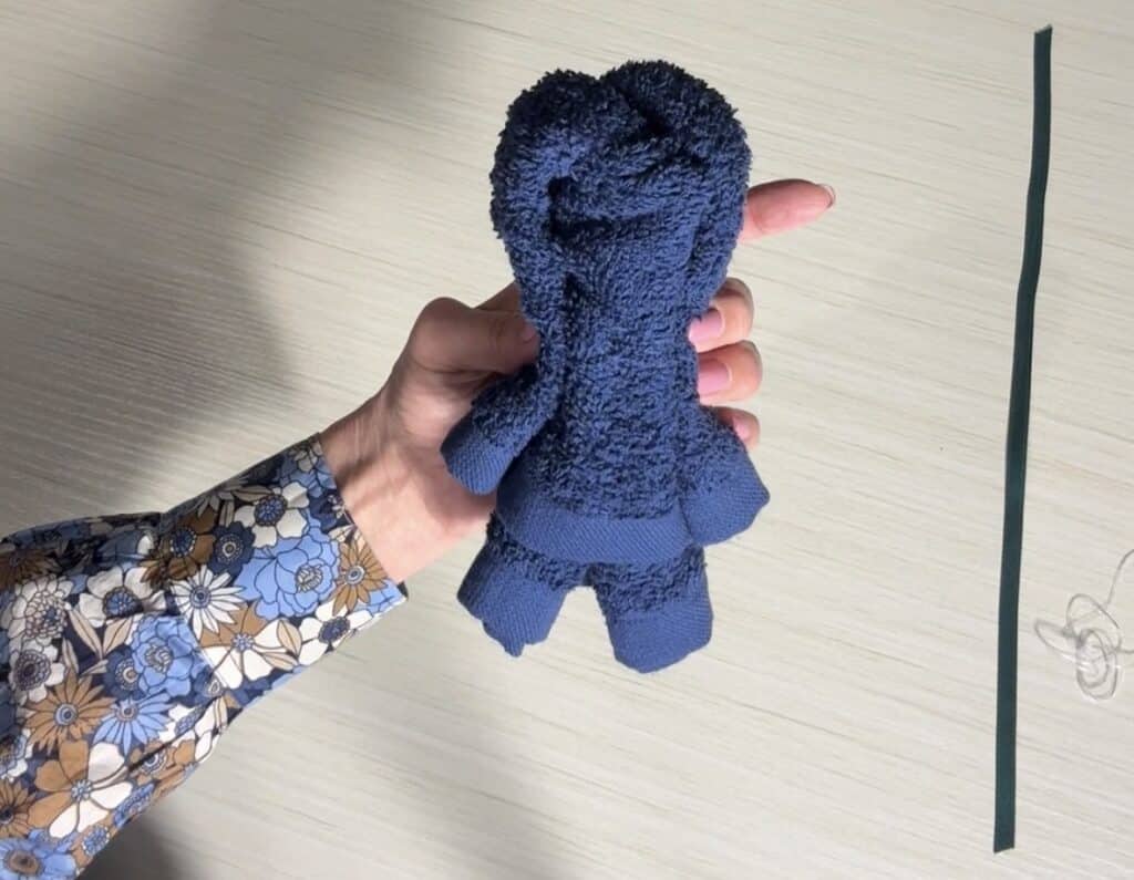 Body shaped for the bear and ready for rubber bands